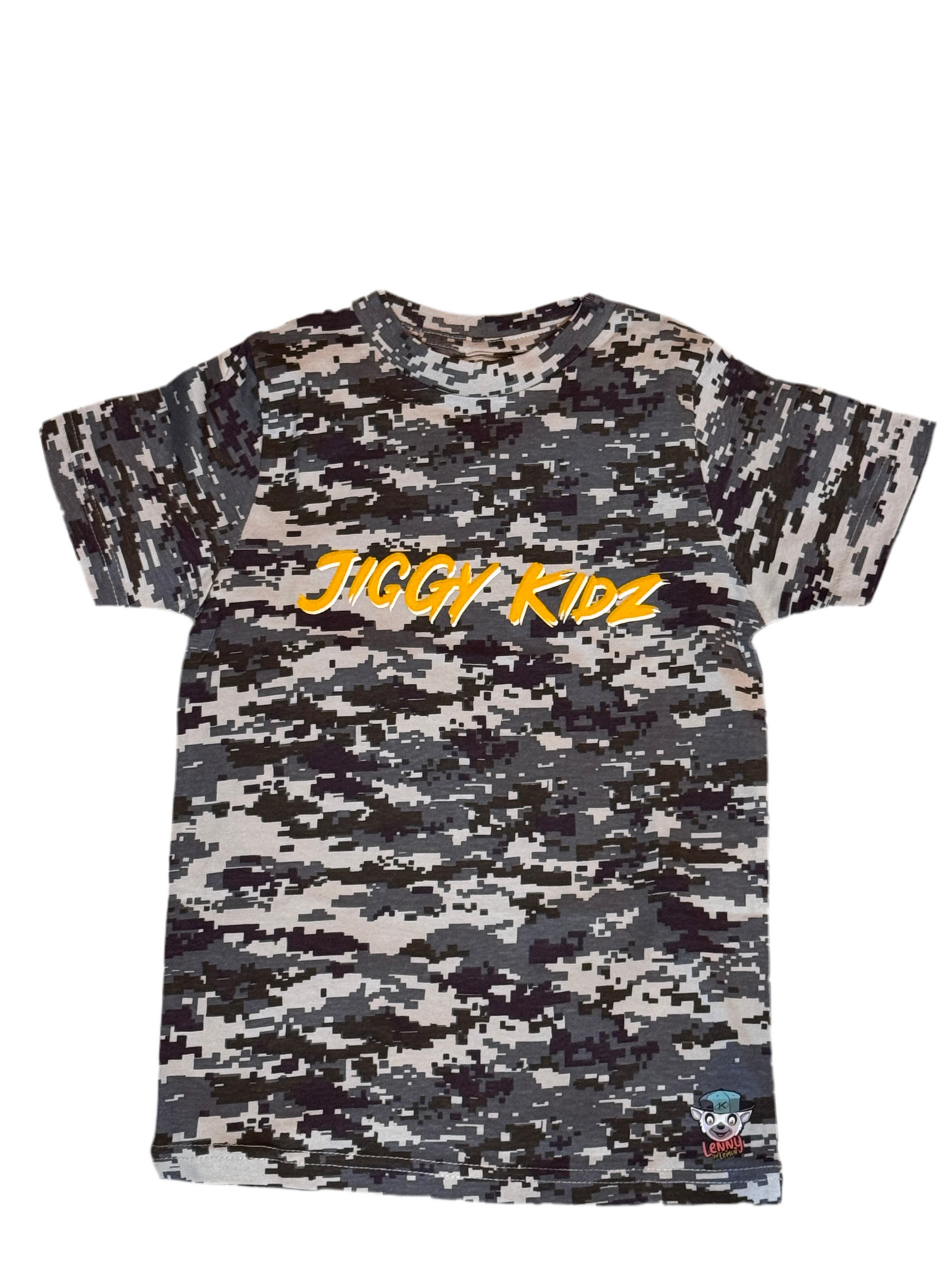 Lenny the Lemur Youth Boys Digital Print Camo T-shirt