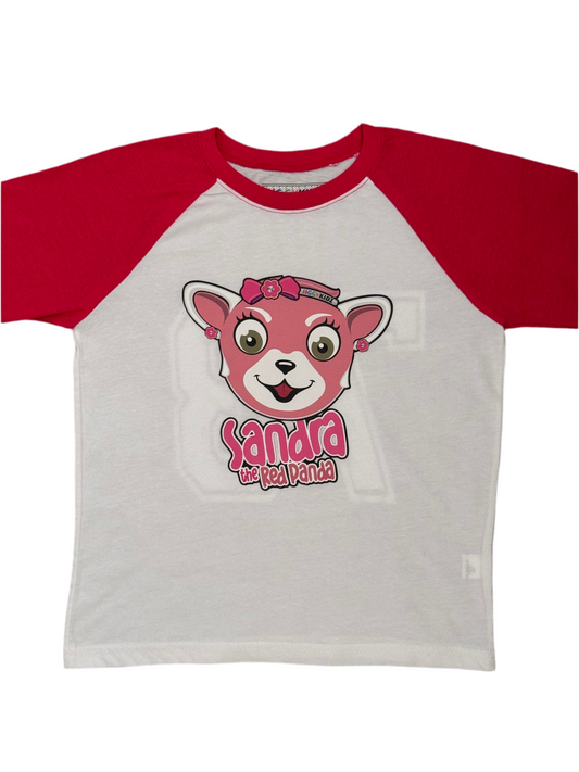Sandra the Red Panda Youth Girls Baseball T-shirt