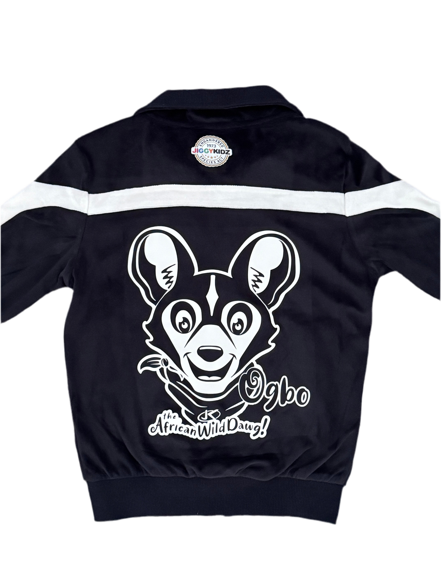 Ogbo the African Wild Dawg Velour Sweat Jacket