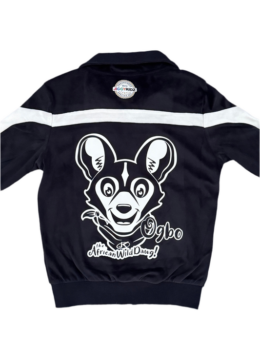 Ogbo the African Wild Dawg Velour Sweat Jacket