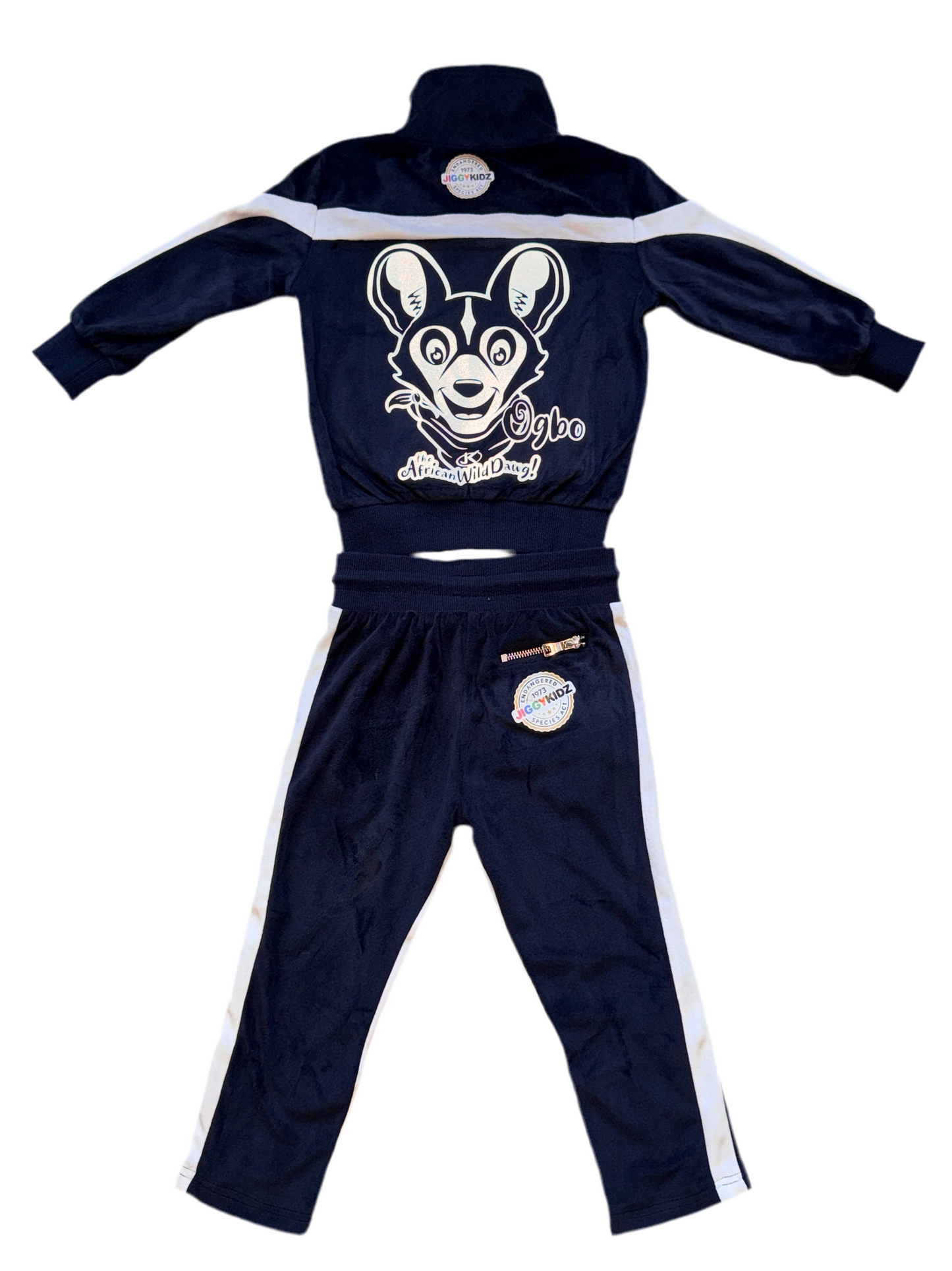 Ogbo the African Wild Dawg Velour Sweatsuit