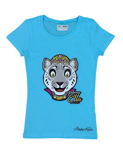Princess Ella the Snow Leopard Girls Princess T-shirt