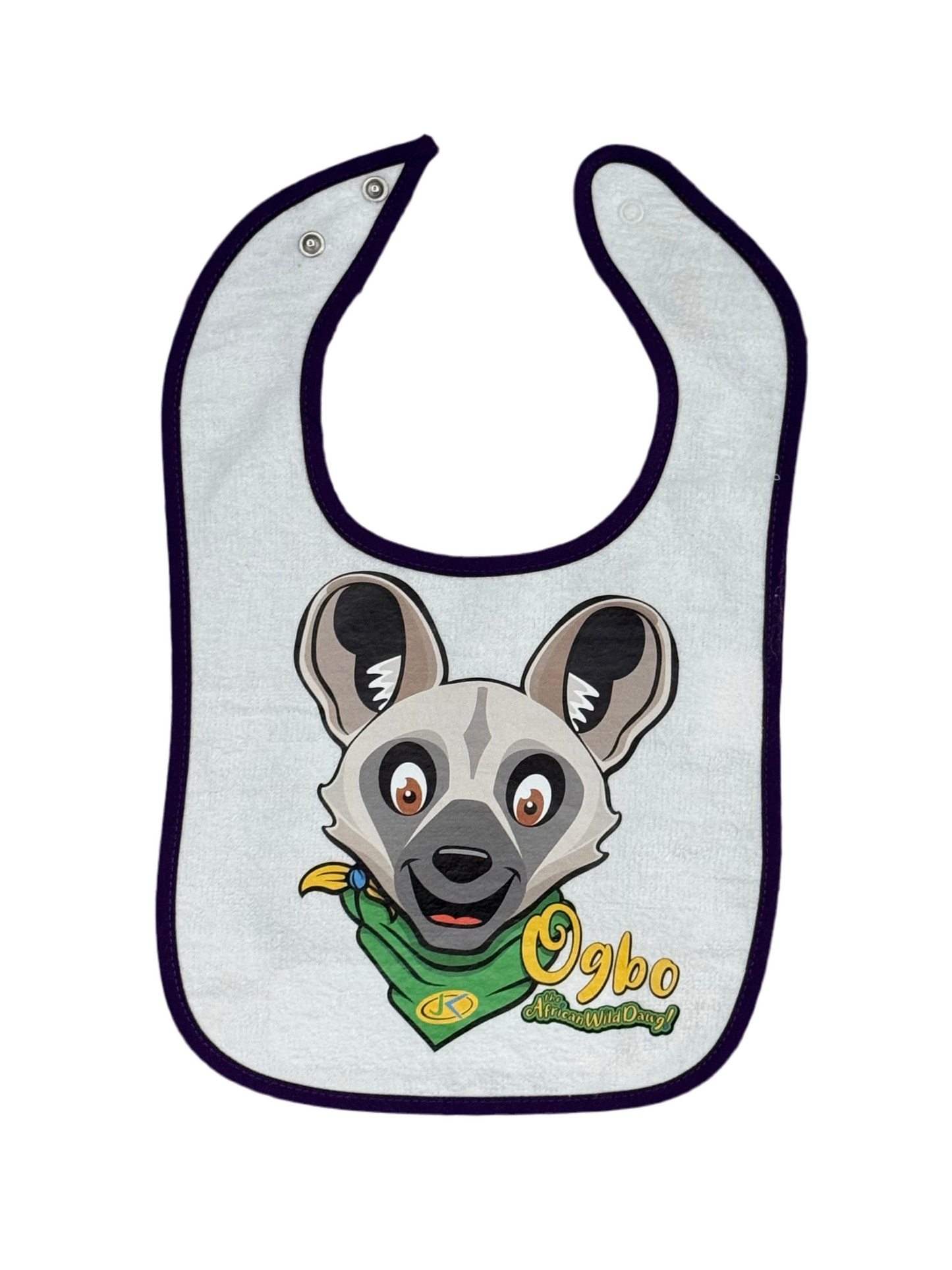 Ogbo the African Wild Dawg Terry Cloth Bib