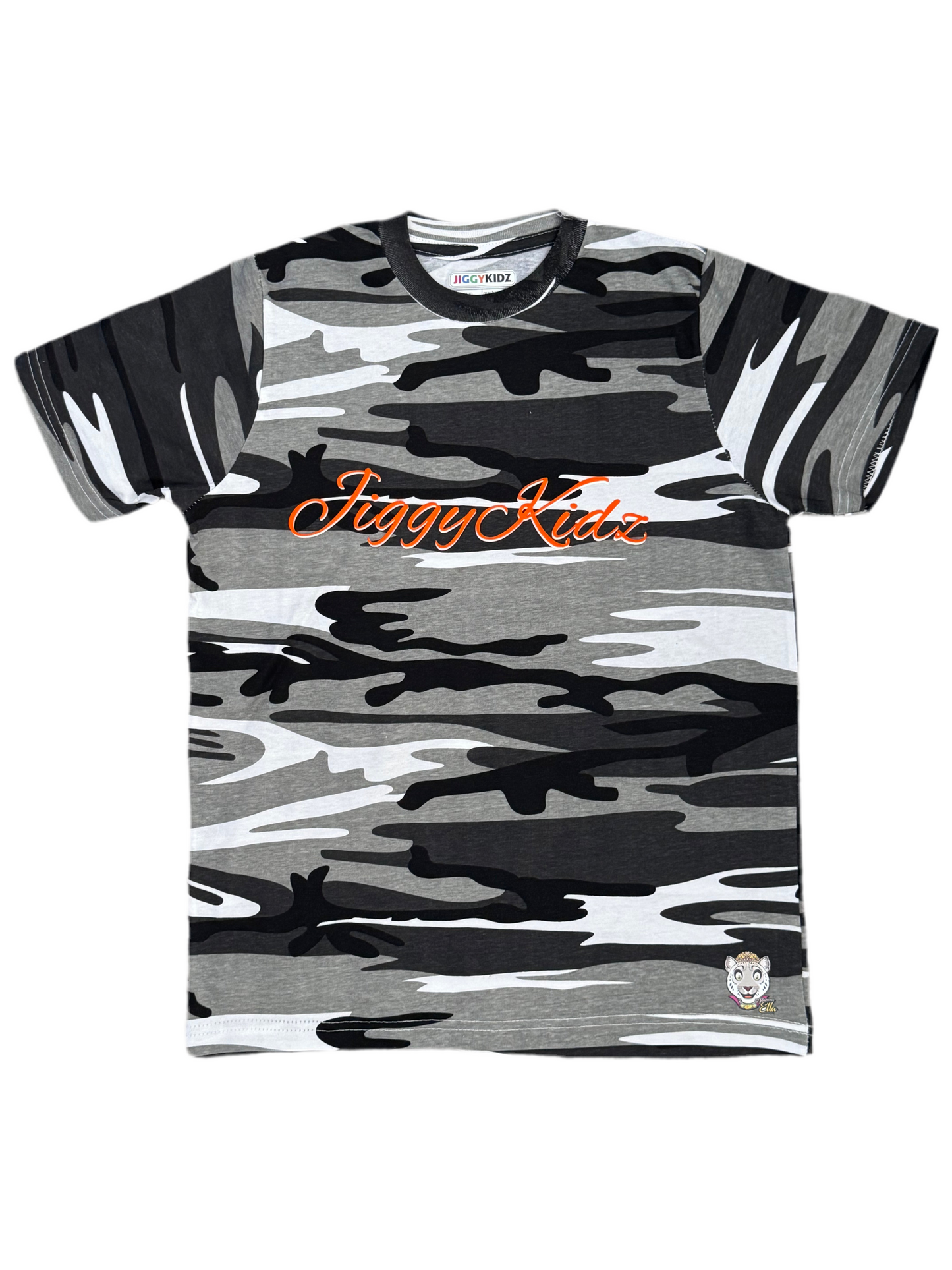 Princess Ella the Snow Leopard Youth Girls Camo T-shirt