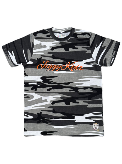 Princess Ella the Snow Leopard Youth Girls Camo T-shirt