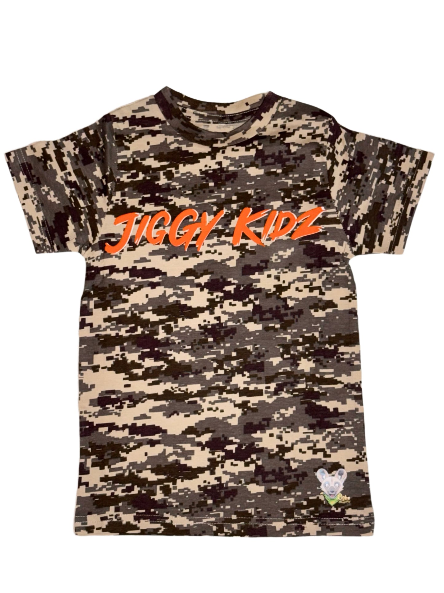 Ogbo the African Wild Dawg Youth Boys Digital Print Camo T-shirt