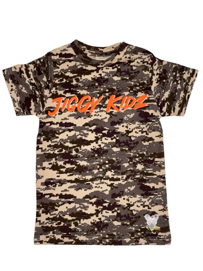 Ogbo the African Wild Dawg Youth Boys Digital Print Camo T-shirt