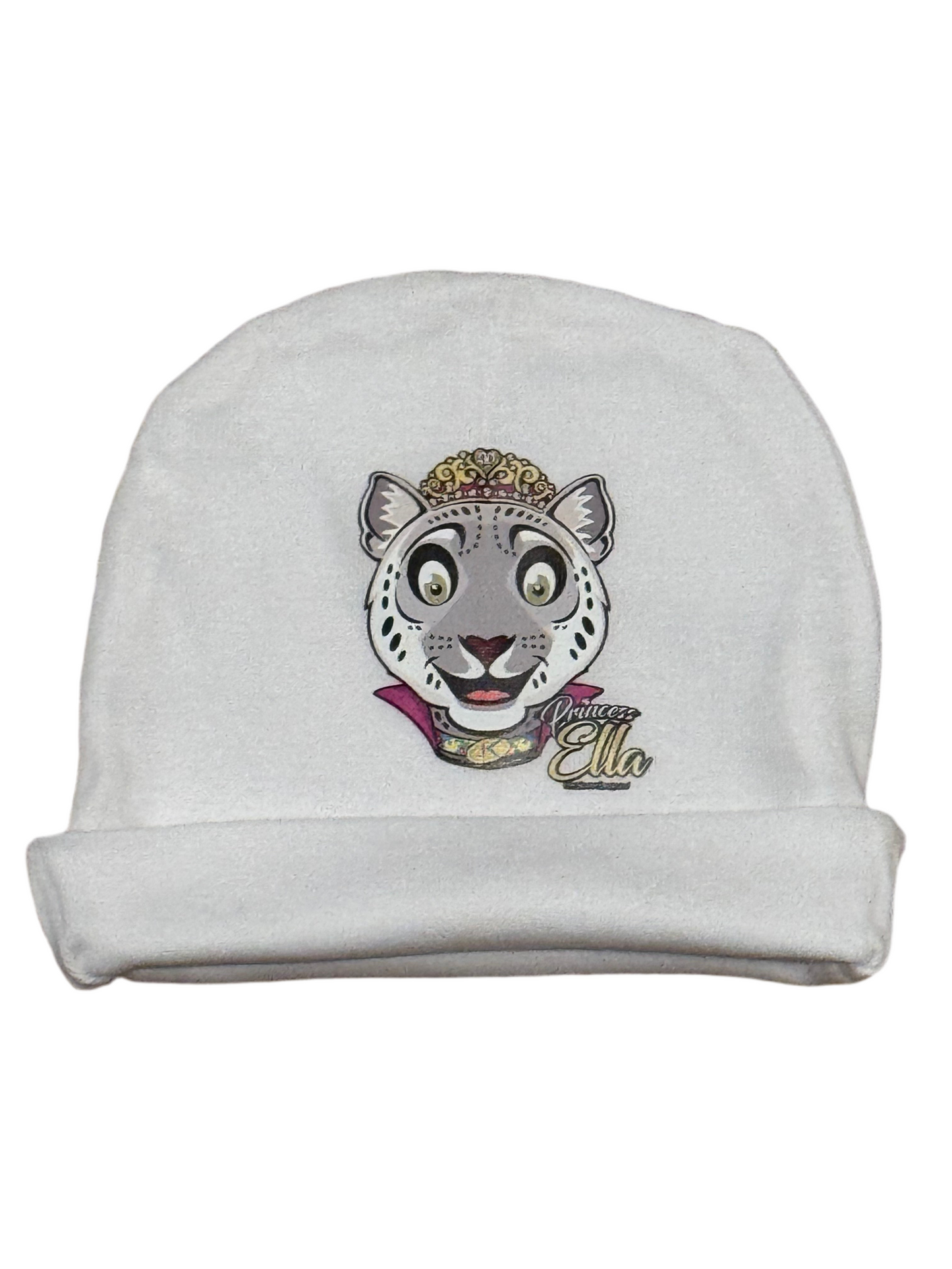 Princess Ella the Snow Leopard New Born Beanie
