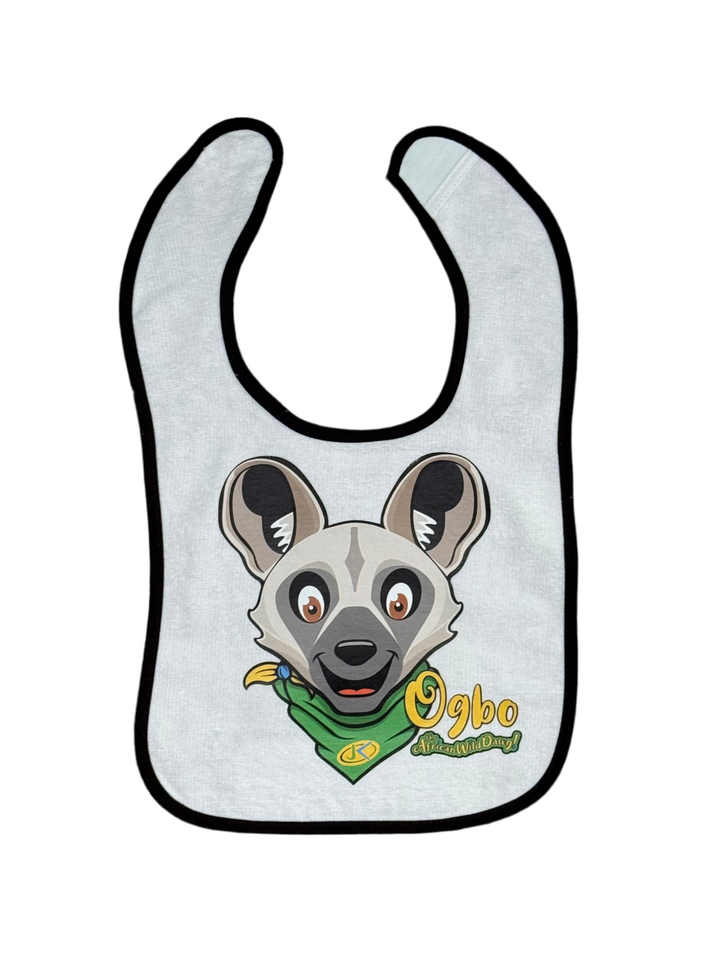 Ogbo the African Wild Dawg Terry Cloth Bib