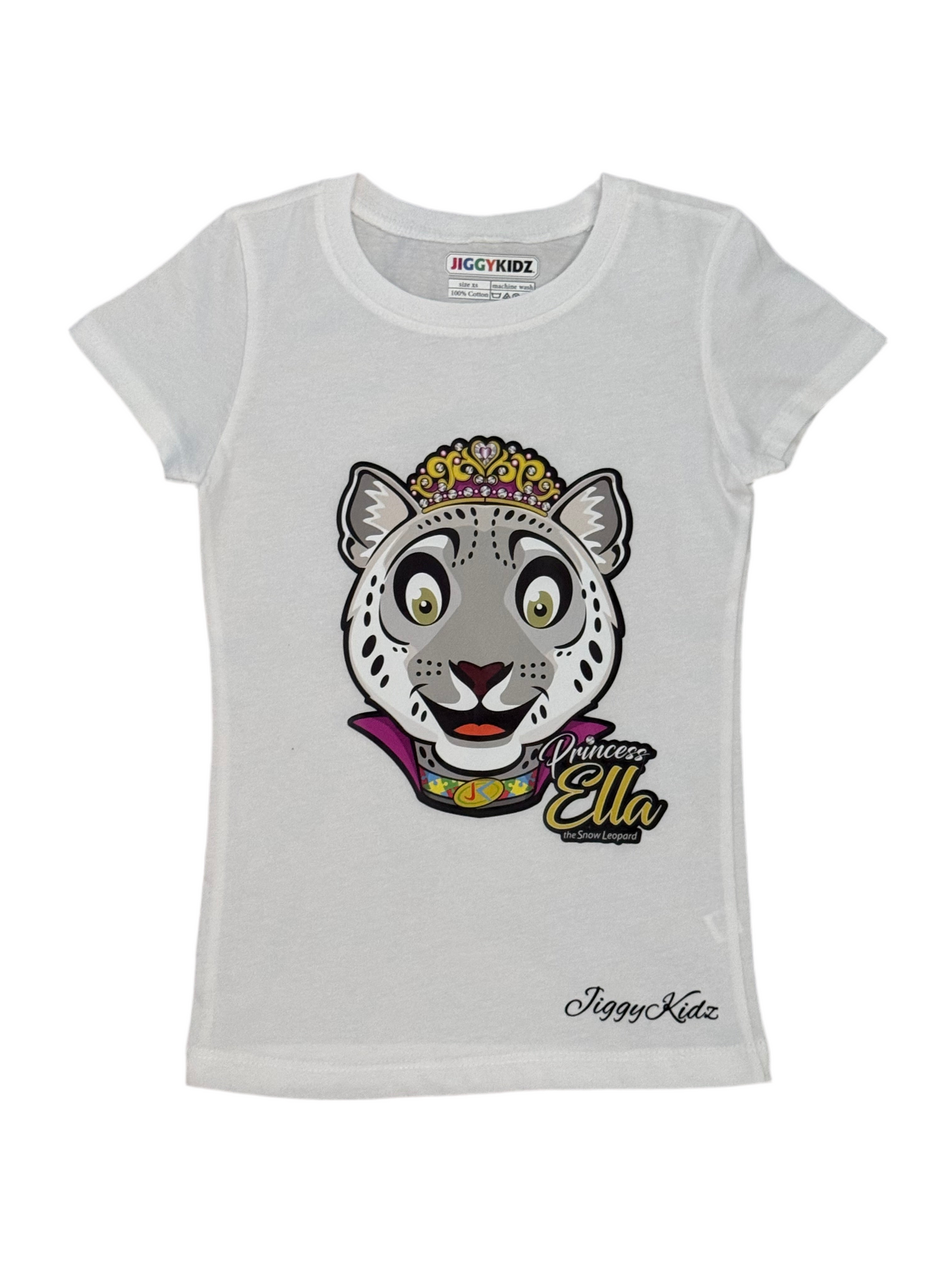 Princess Ella the Snow Leopard Girls Princess T-shirt