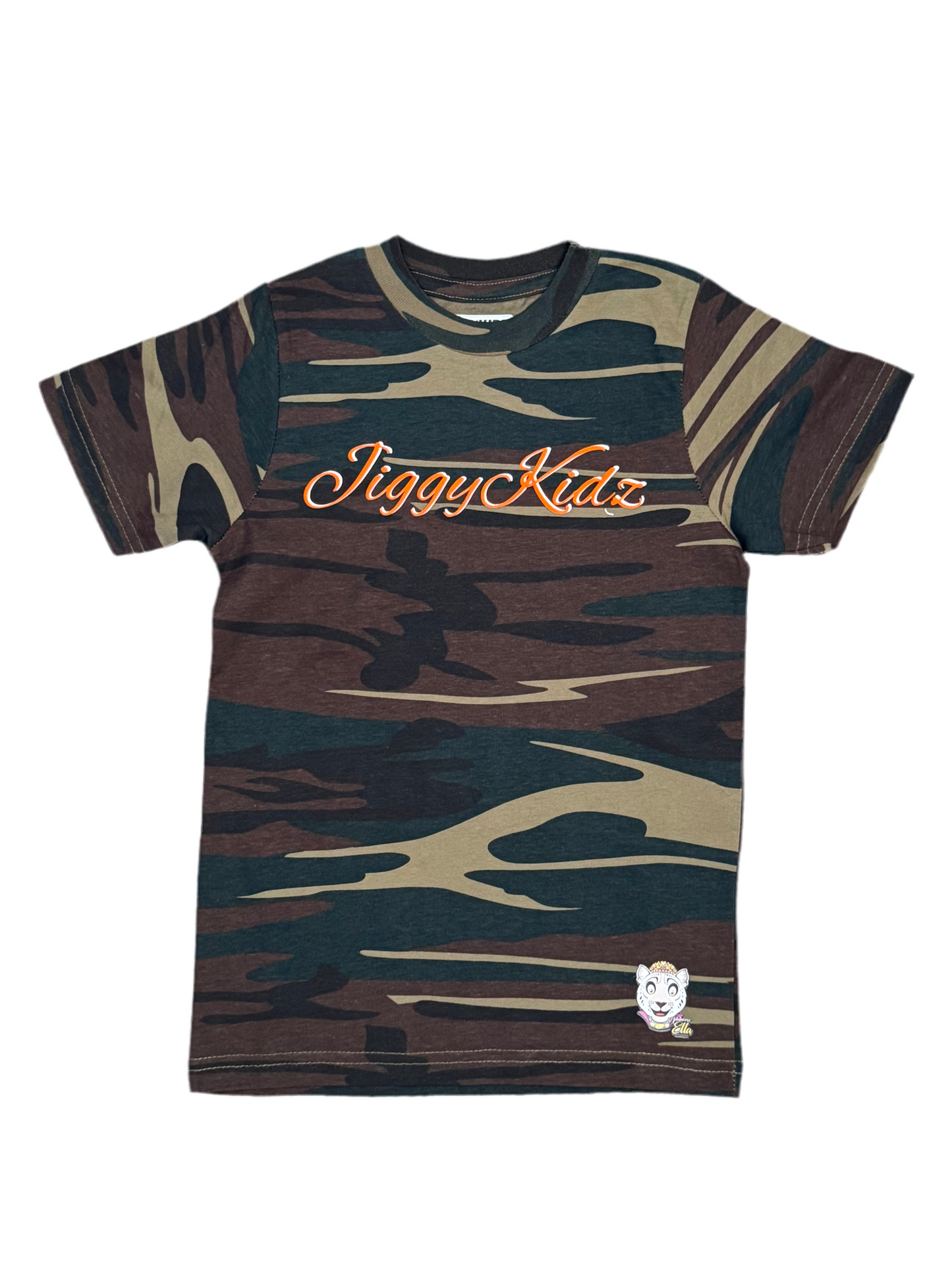 Princess Ella the Snow Leopard Youth Girls Camo T-shirt