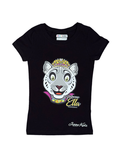Princess Ella the Snow Leopard Girls Princess T-shirt