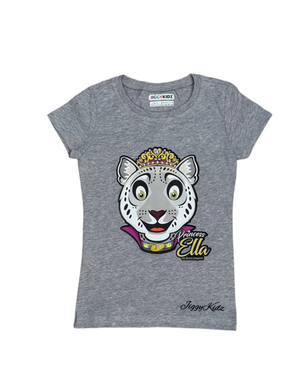 Princess Ella the Snow Leopard Girls Princess T-shirt