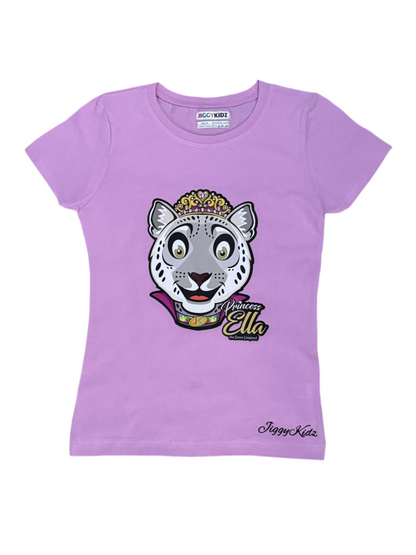 Princess Ella the Snow Leopard Girls Princess T-shirt