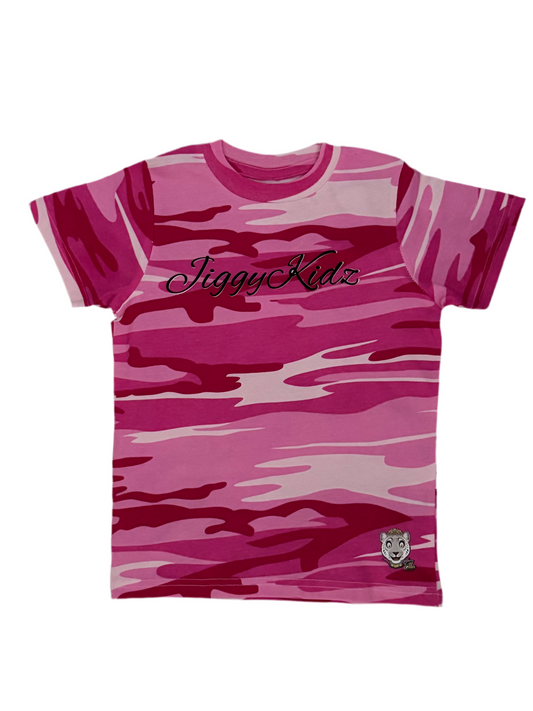 Princess Ella the Snow Leopard Youth Girls Camo T-shirt