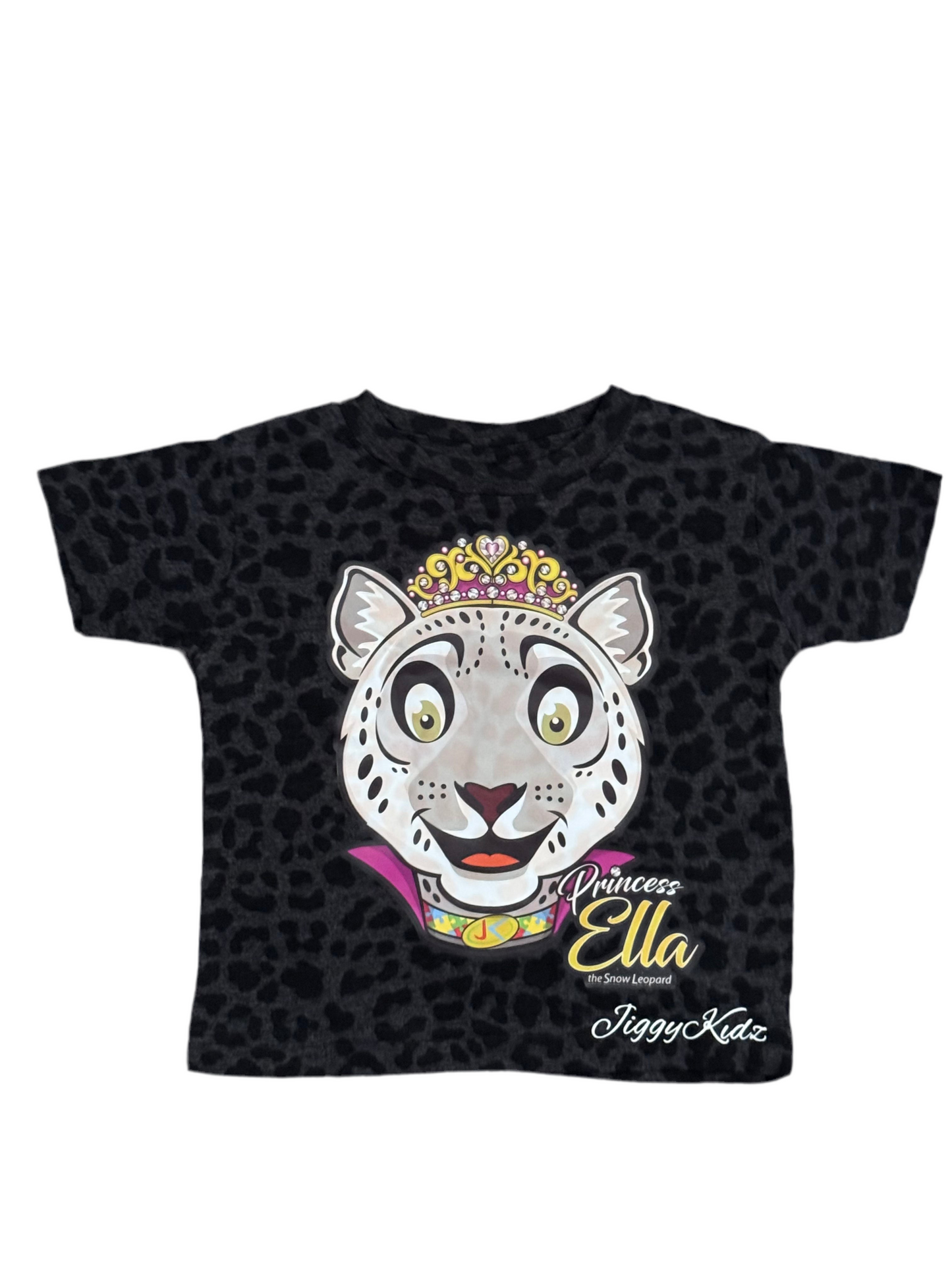 Princess Ella the Snow Leopard Girls Leopard Print T-shirt