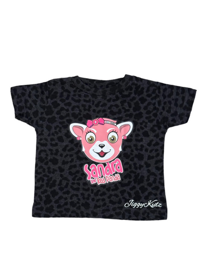 Sandra the Red Panda Girls Leopard Print T-shirt